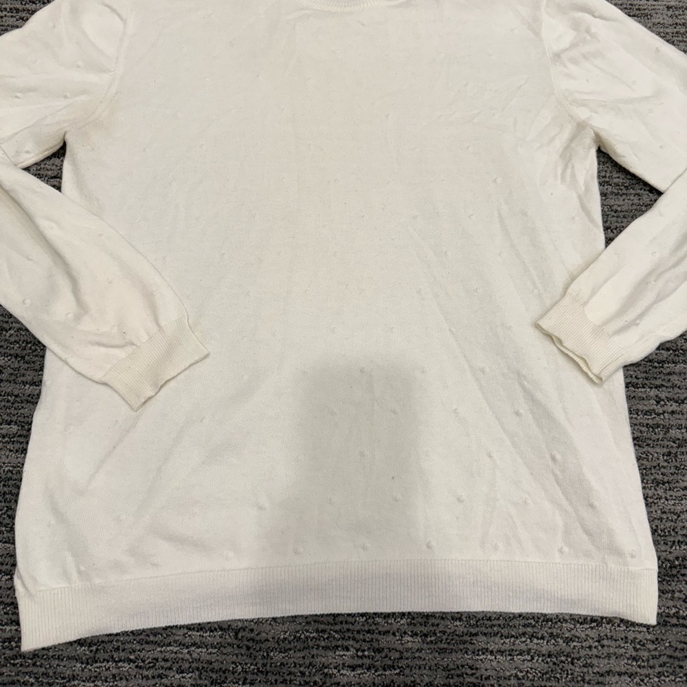 Zara Men’s Cream Long Sleeve Sweater